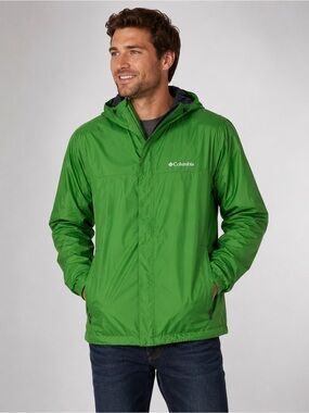 Columbia Mens Green Interchange Shell Water Resistant Jacket Sz M